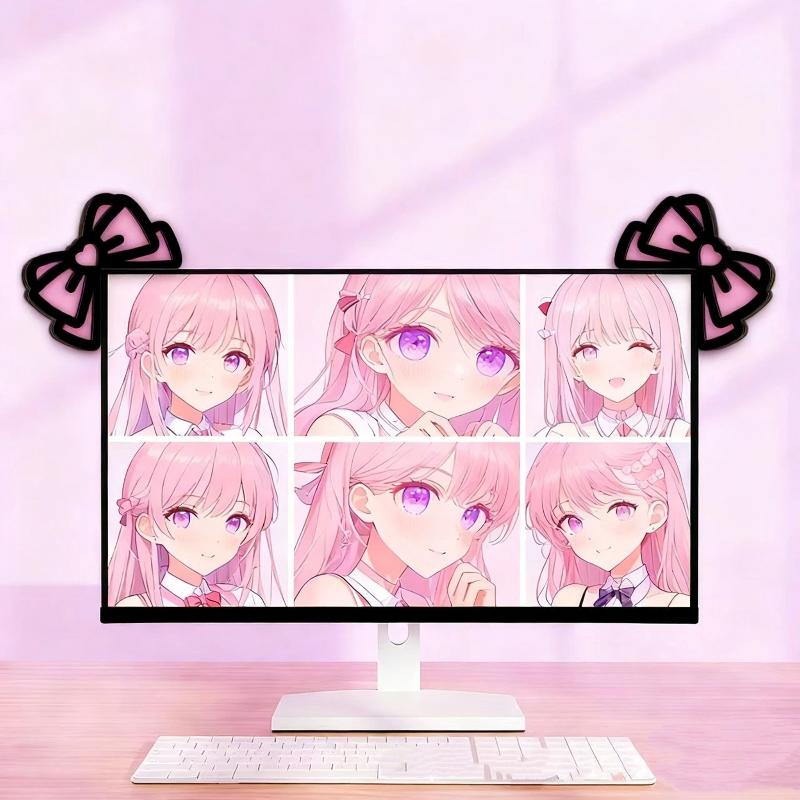 Pc Gaming Kawaii - 새로운 1/2Pcs 나무 Bowknot PC 액세서리