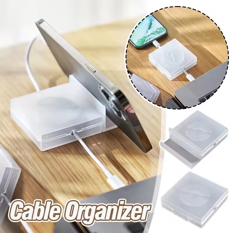 Cable Management Sleeve - 휴대용 투명 케이블 정리기 코드 관리