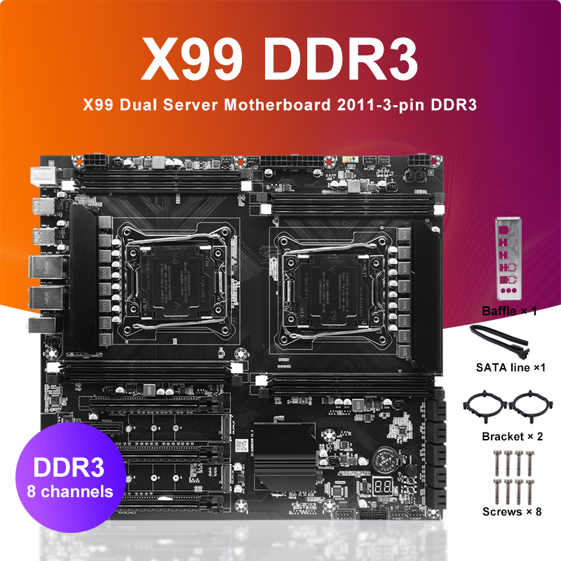 Pc Gaming Omen - X99 듀얼 소켓 Cpu 마더보드 Lga2011-3