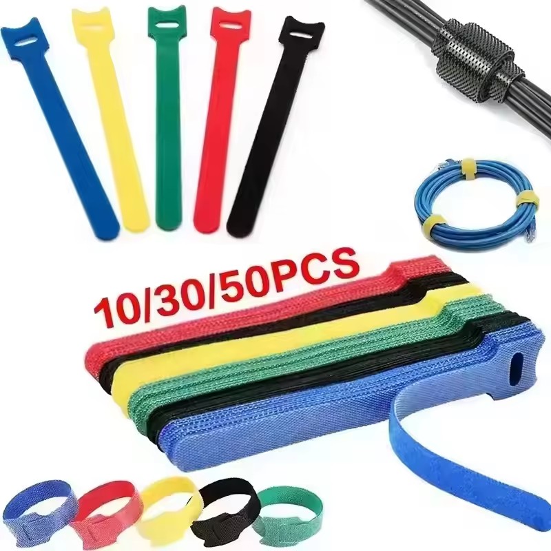 10/30/50PCS USB 케이블 정리기 와인더 타이 - Cable Management Sleeve 리뷰 및 가격