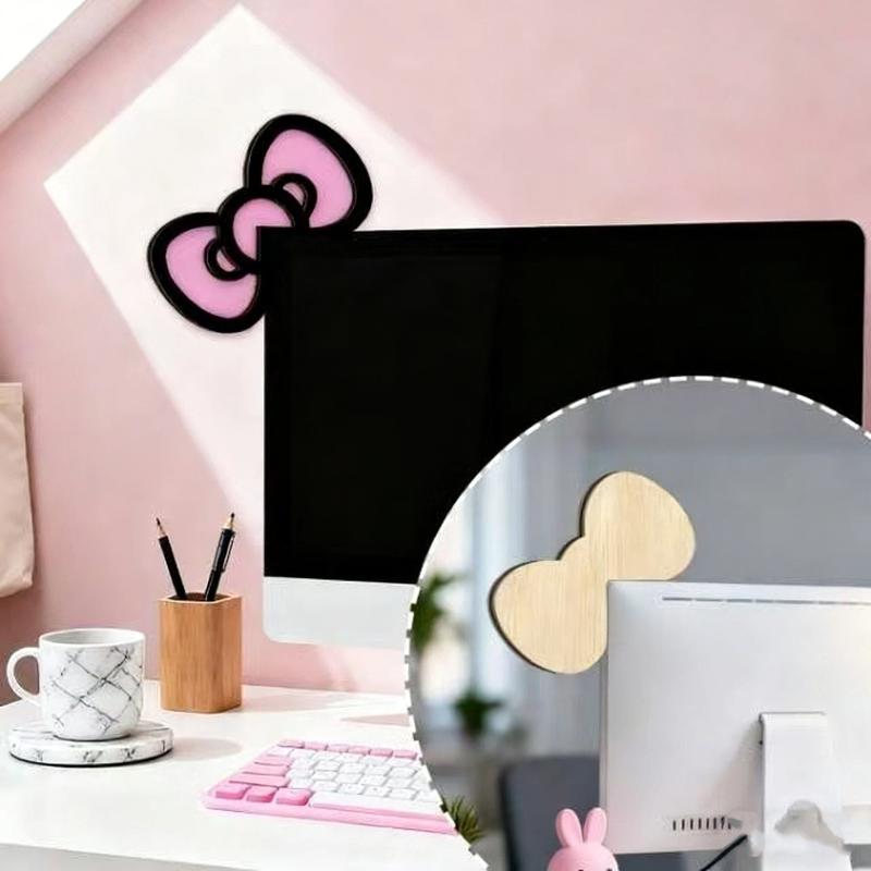 새로운 1/2Pcs 나무 Bowknot PC 액세서리  - Pc Gaming Kawaii 리뷰 및 가격