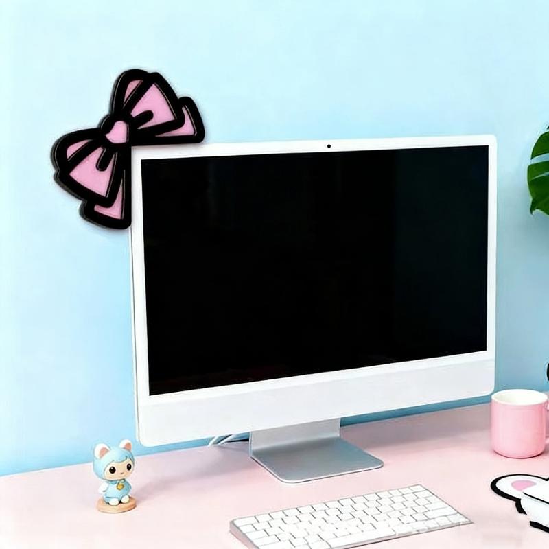 새로운 1/2Pcs 나무 Bowknot PC 액세서리  - Pc Gaming Kawaii 리뷰 및 가격