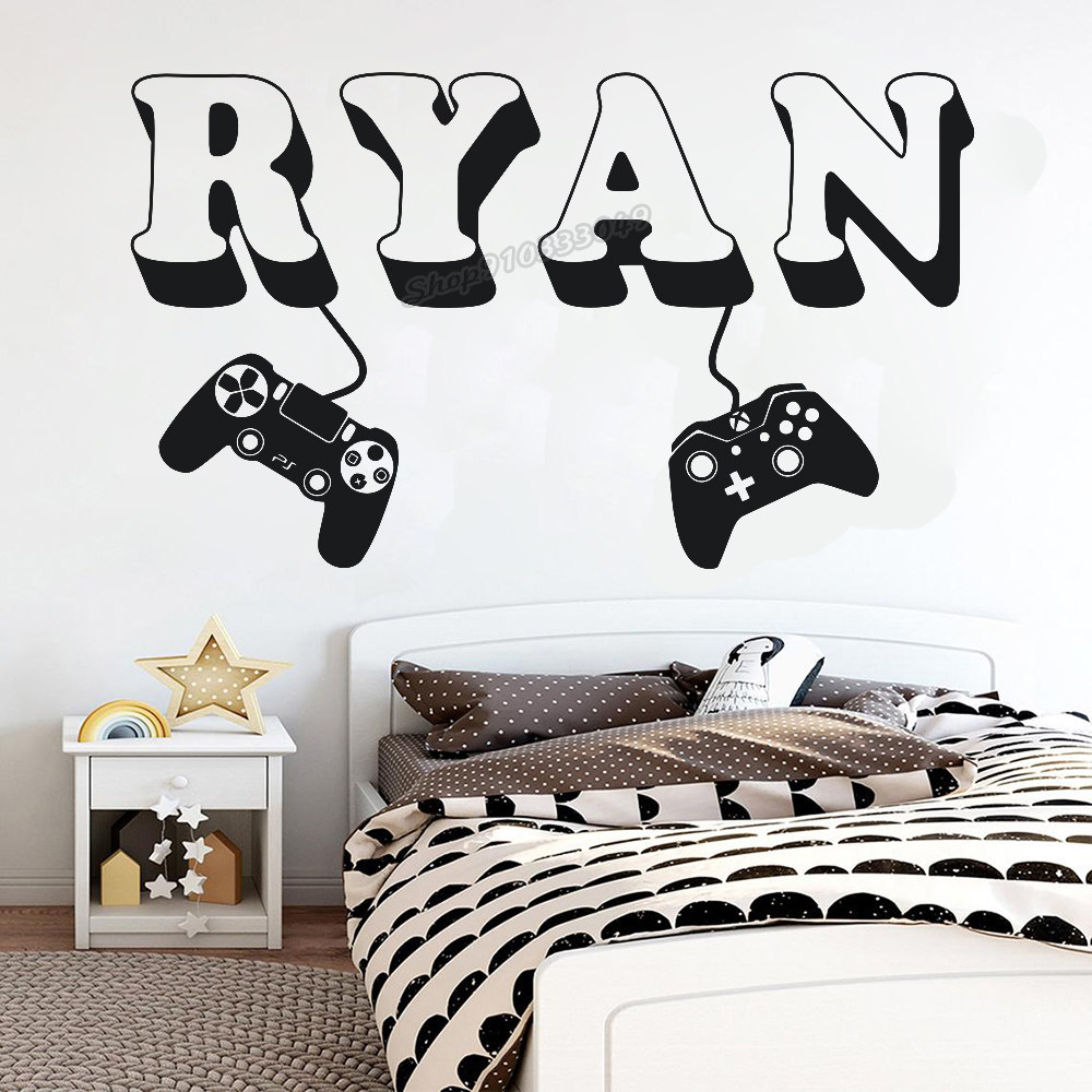게이머 벽 스티커 사용자 정의 이름 컨트롤러 비디오 게 - Pc Gaming Quotes 리뷰 및 가격